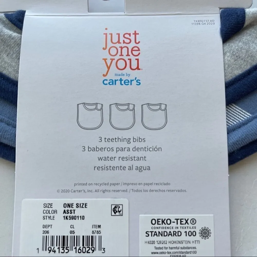 Baby Boys' 3pk Alligator Bib - Just One You® made by Carter’s • NWT